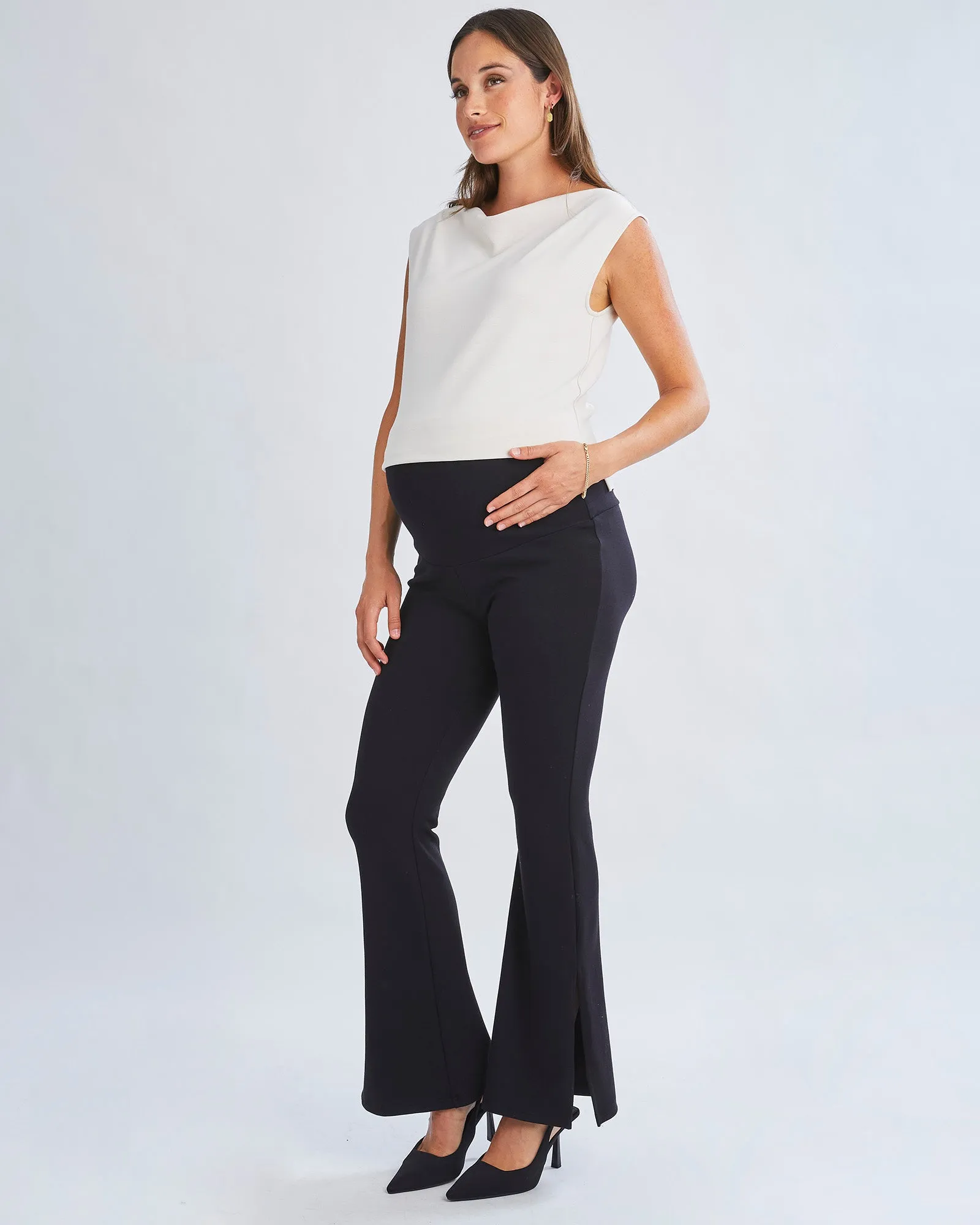 Danna Maternity Flare Black Pants