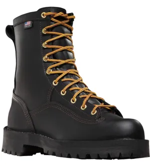 DANNER MENS RAIN FOREST 8 INCH WP EH WORK BOOT