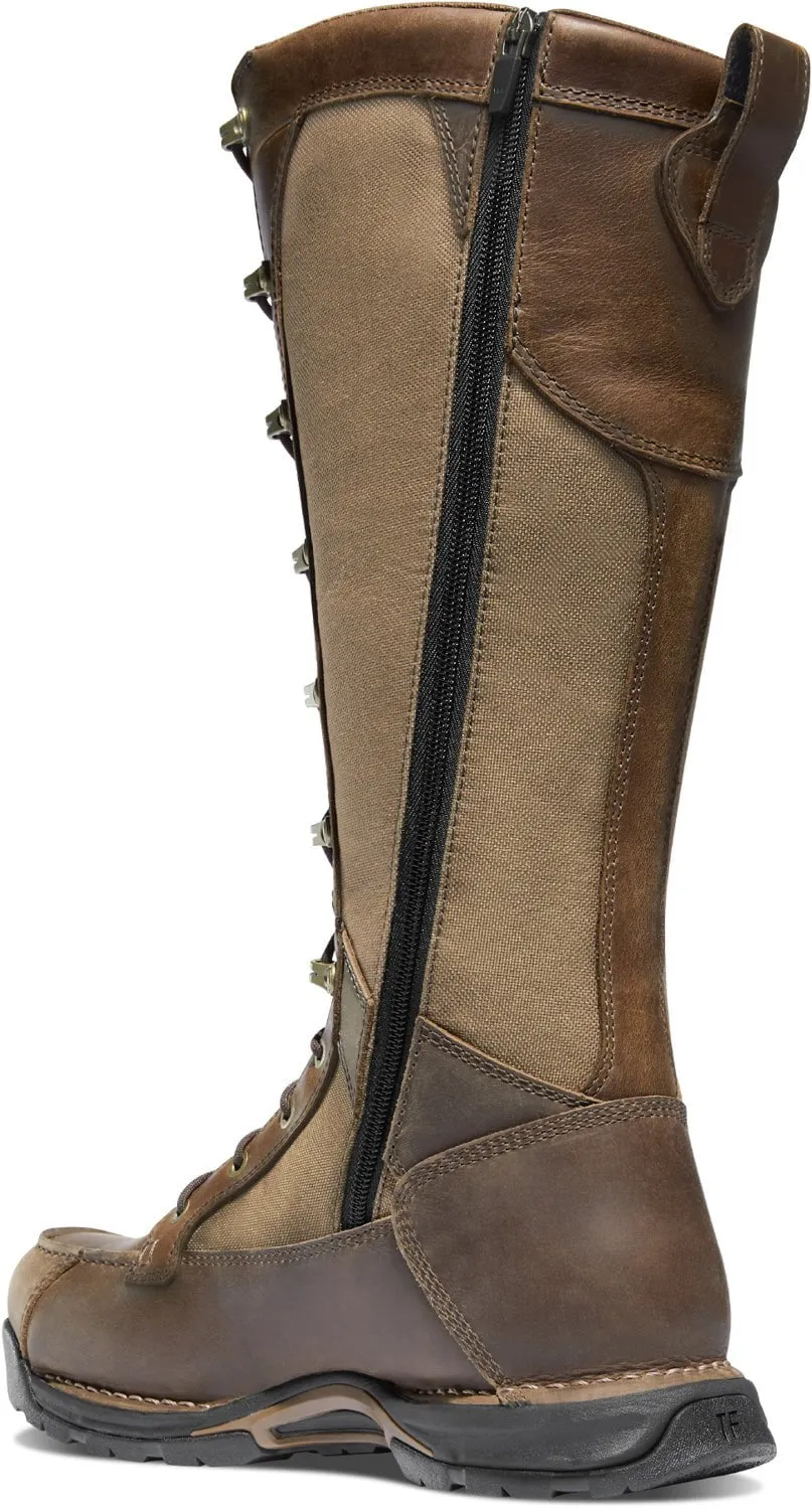 Danner Mens Sharptail Snake Side-Zip 17in Brown Leather Hunting Boots