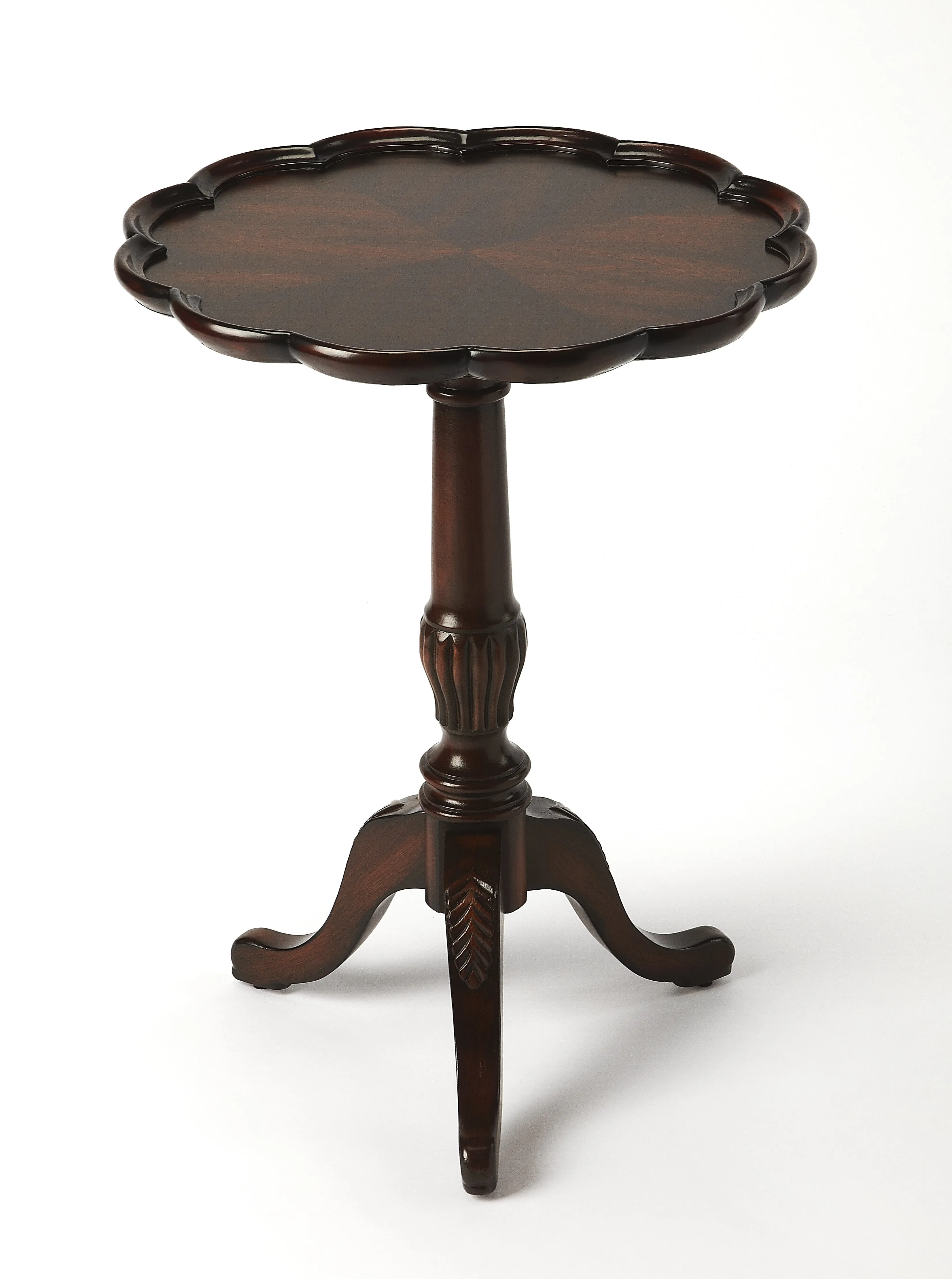 Dansby Pedestal Side Table in Dark Brown  1482024