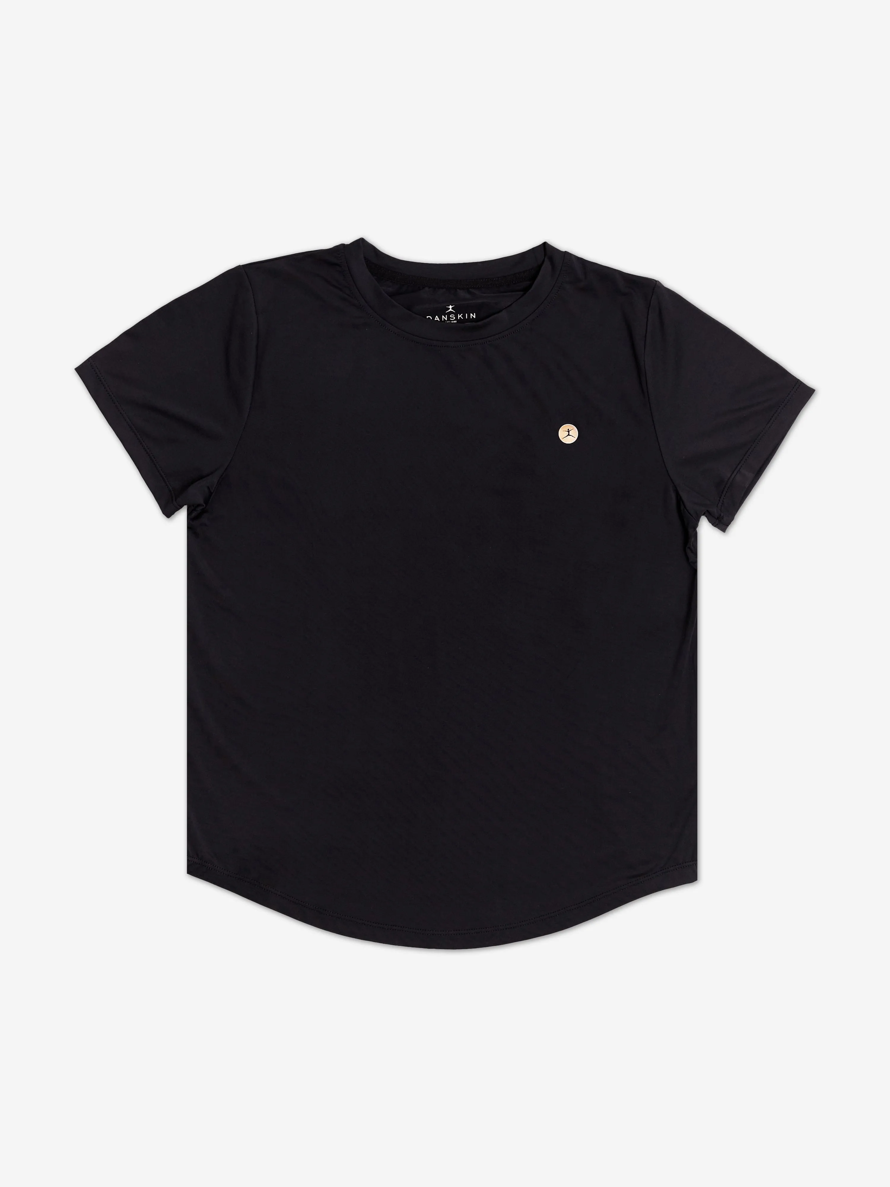 Danskin Girls Scoop Hem T-Shirt in Black