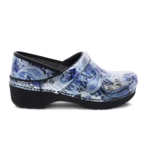 Dansko LT Pro Clog (Women) - Silver/Blue Paisley Patent