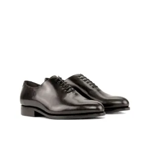 DapperFam Giuliano in Black Men's Italian Leather Whole Cut