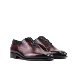 DapperFam Giuliano in Burgundy Men's Hand-Painted Patina Whole Cut