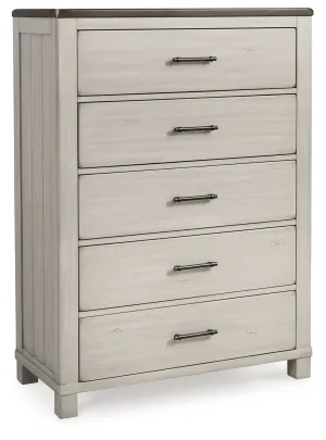 Darborn - Gray / Brown - Five Drawer Chest