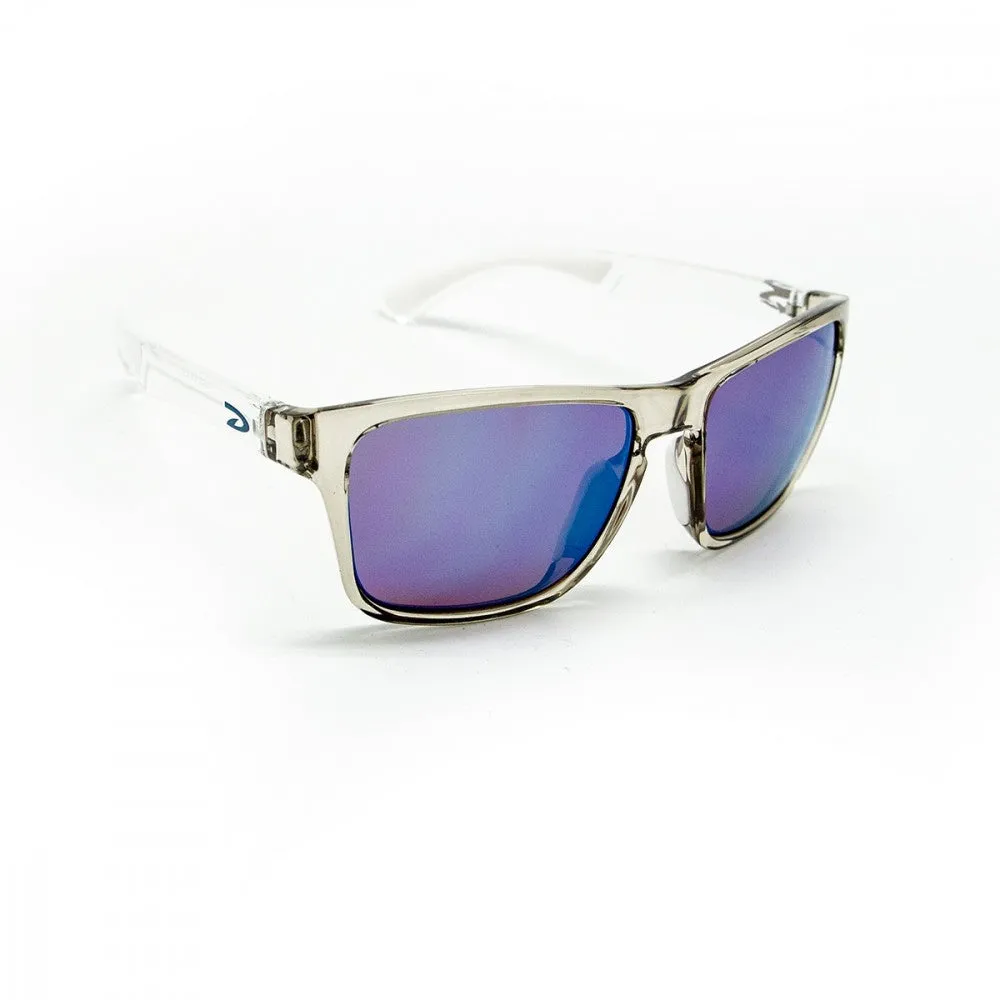 D'ARCS Dice Sunglasses Full Gloss Grey Crystal Lens Auro HD Rose Blue