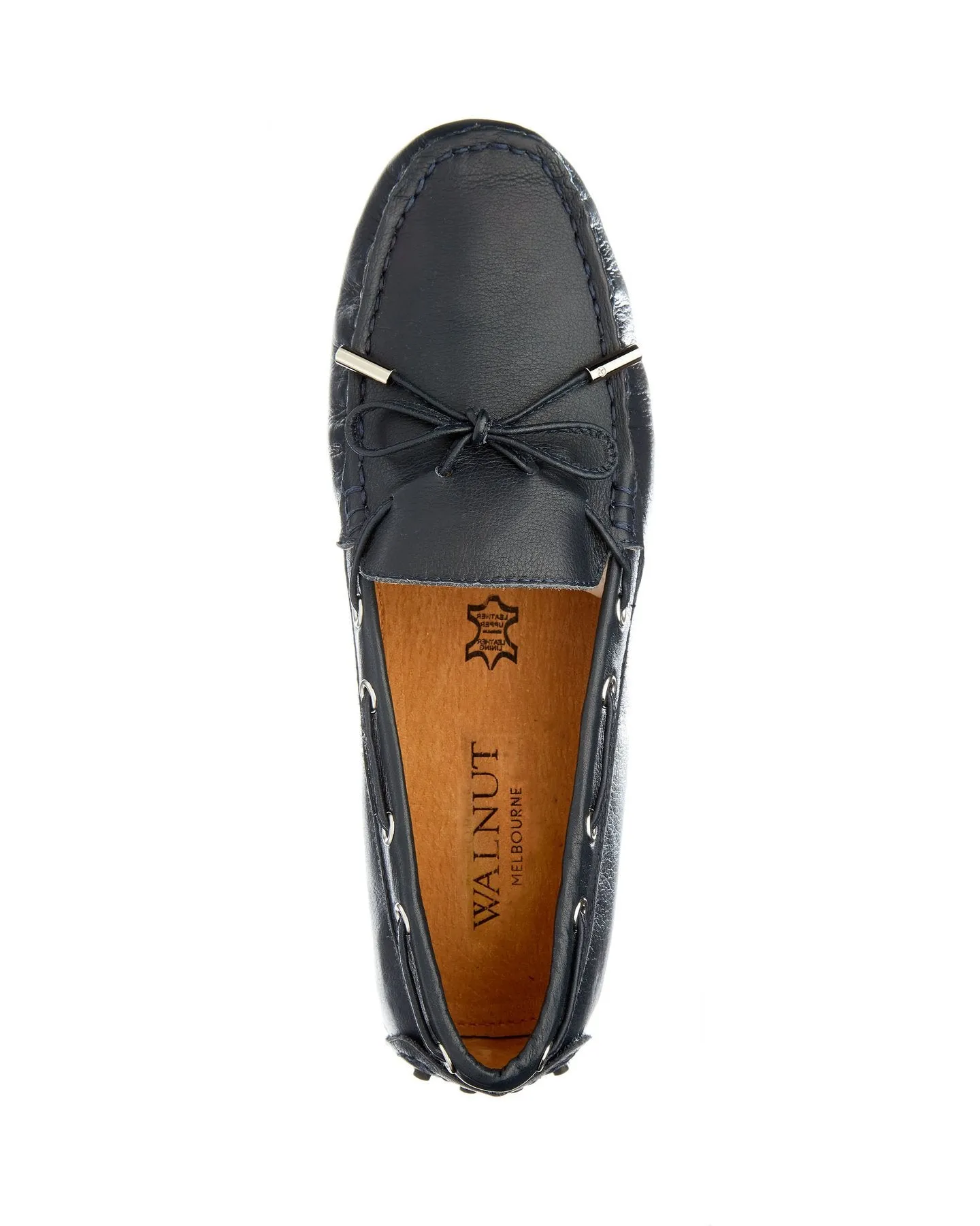 Daria Leather Loafer in Navy