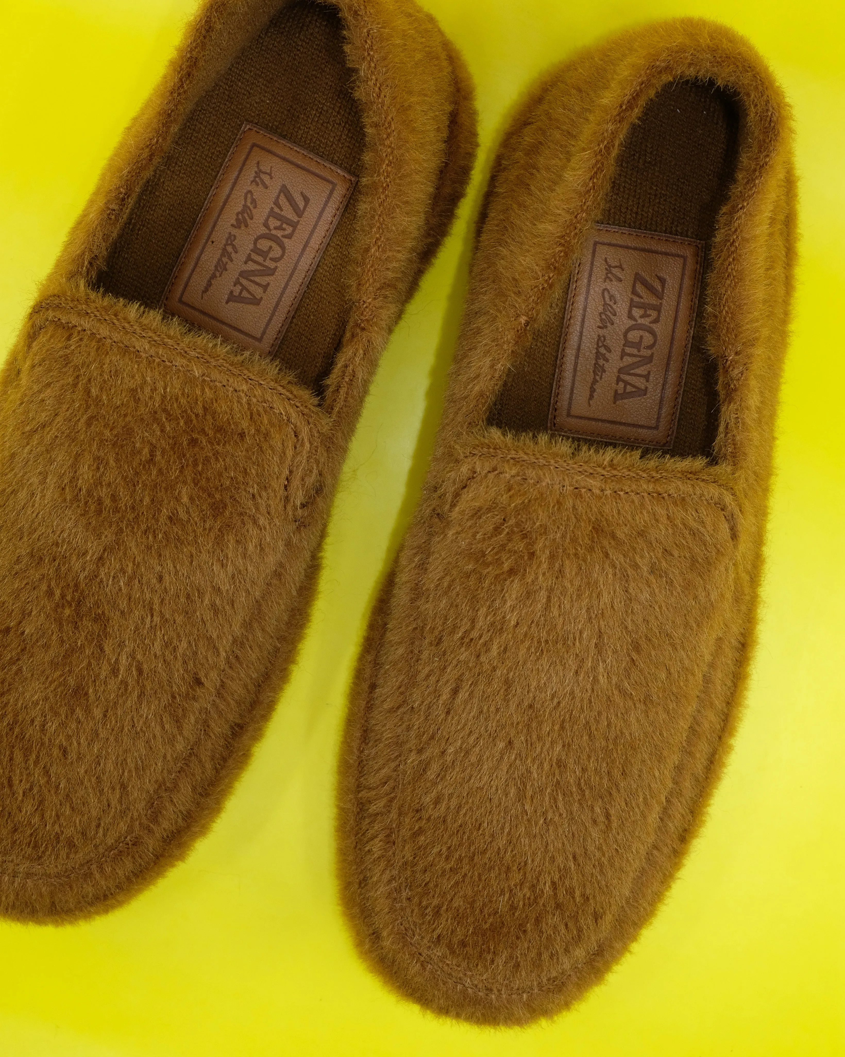 Dark Brown Alpaca & Wool Slippers