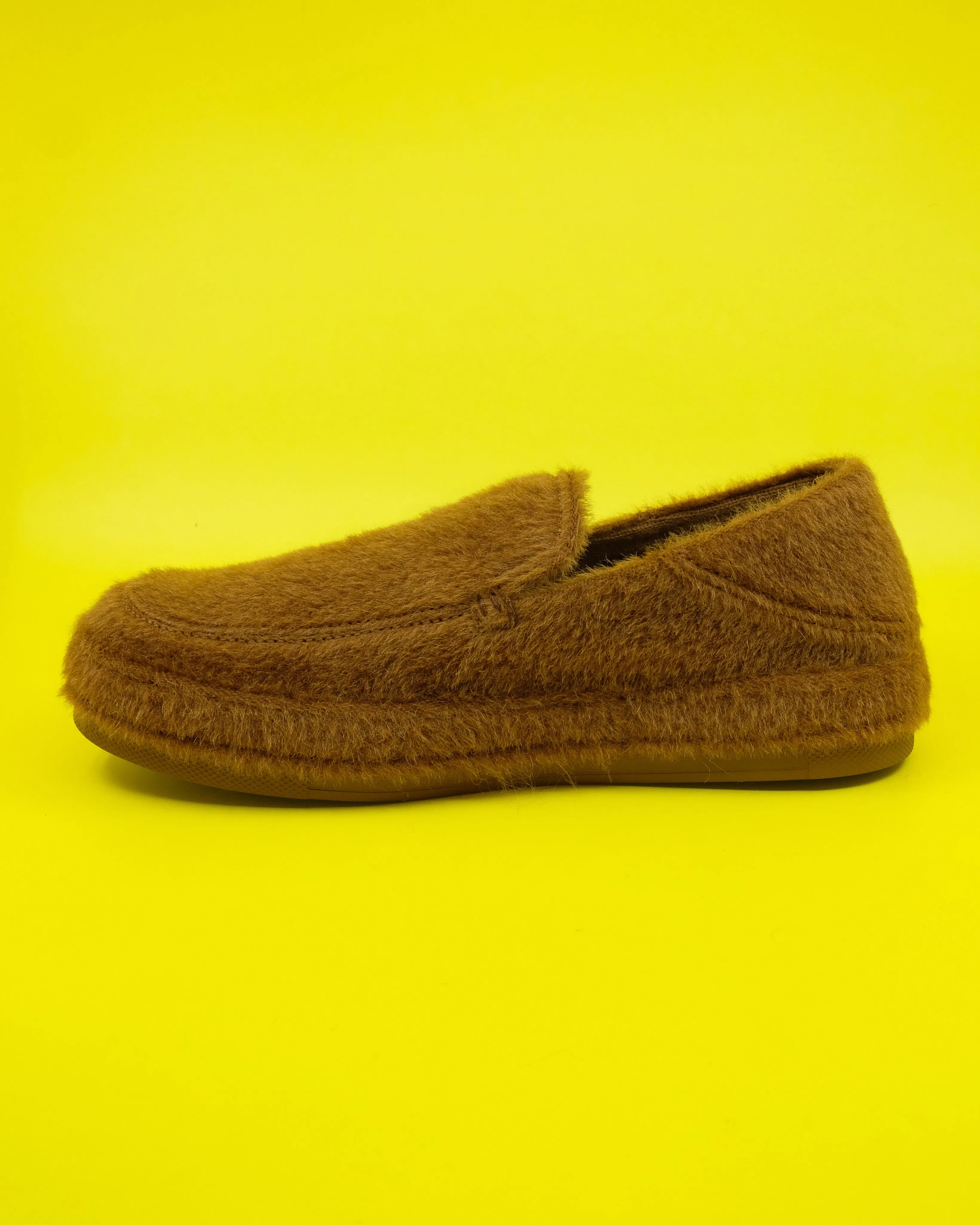 Dark Brown Alpaca & Wool Slippers