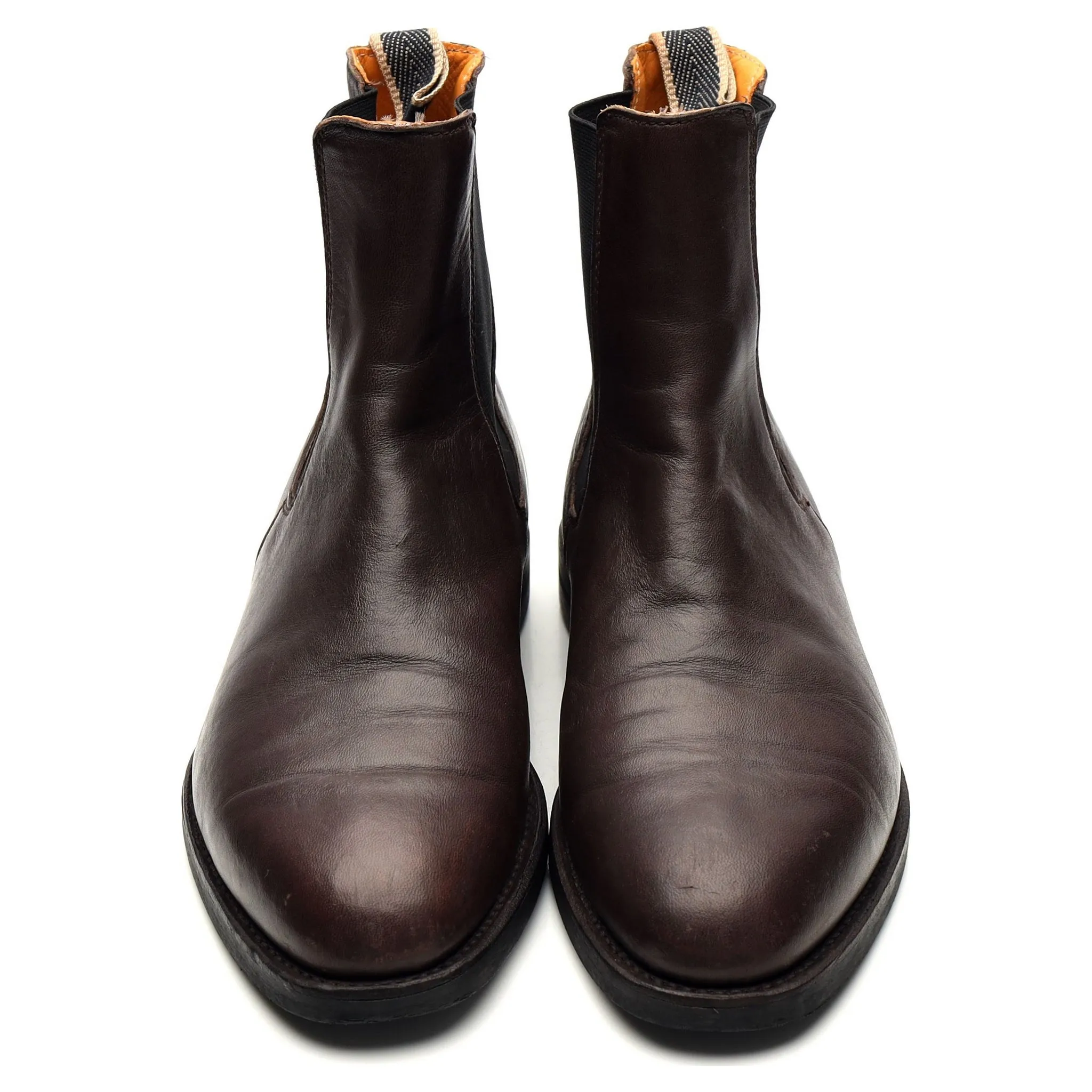 Dark Brown Leather Chelsea Boots UK 7.5