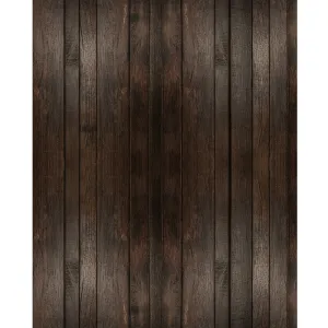 Dark Brown Planks Printed Backdrop