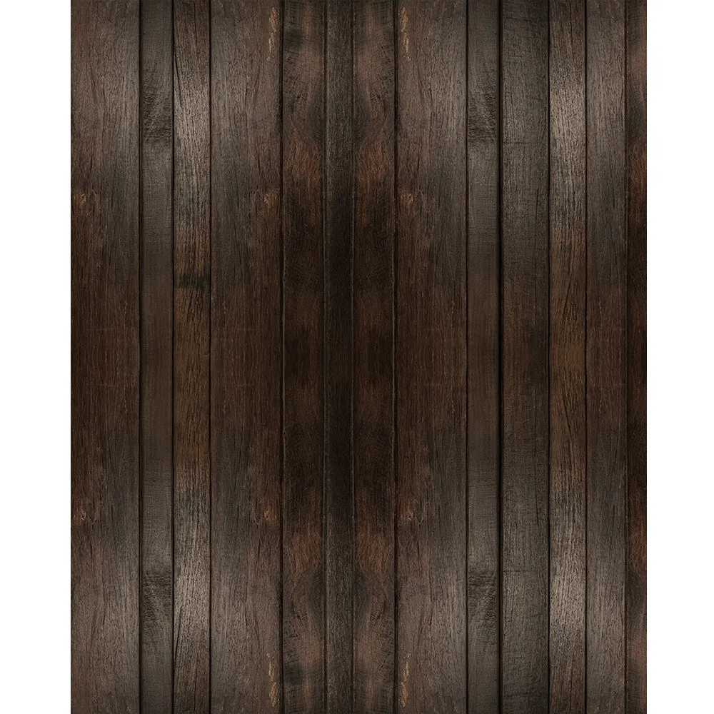 Dark Brown Planks Printed Backdrop