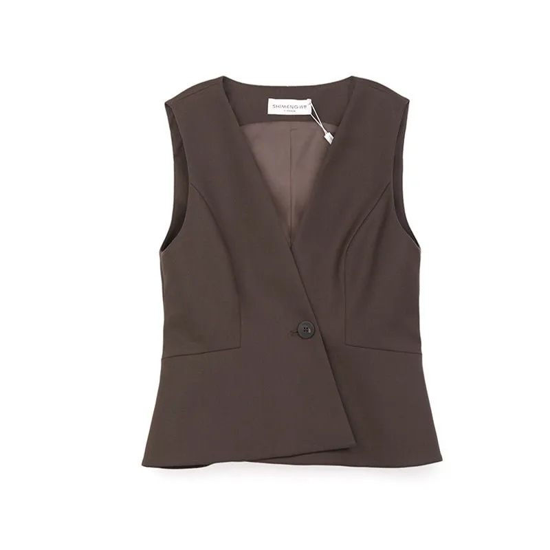 Dark Brown Suit Vest