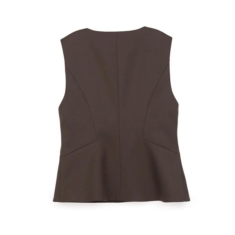 Dark Brown Suit Vest