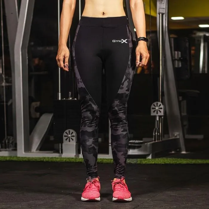 Dark Camo Panelled Leggings - Essential Series - Sale