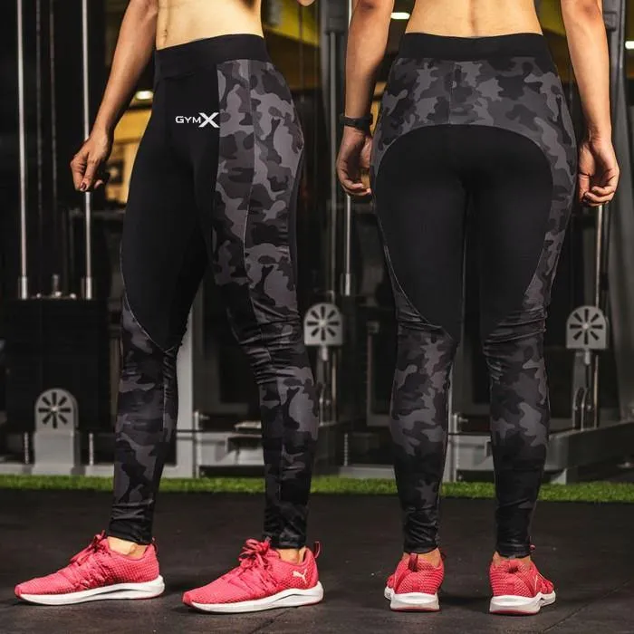 Dark Camo Panelled Leggings - Essential Series - Sale