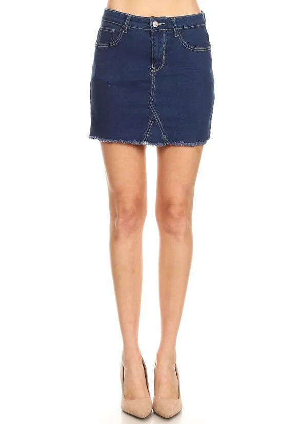 Dark Denim Classic Mini Skirt