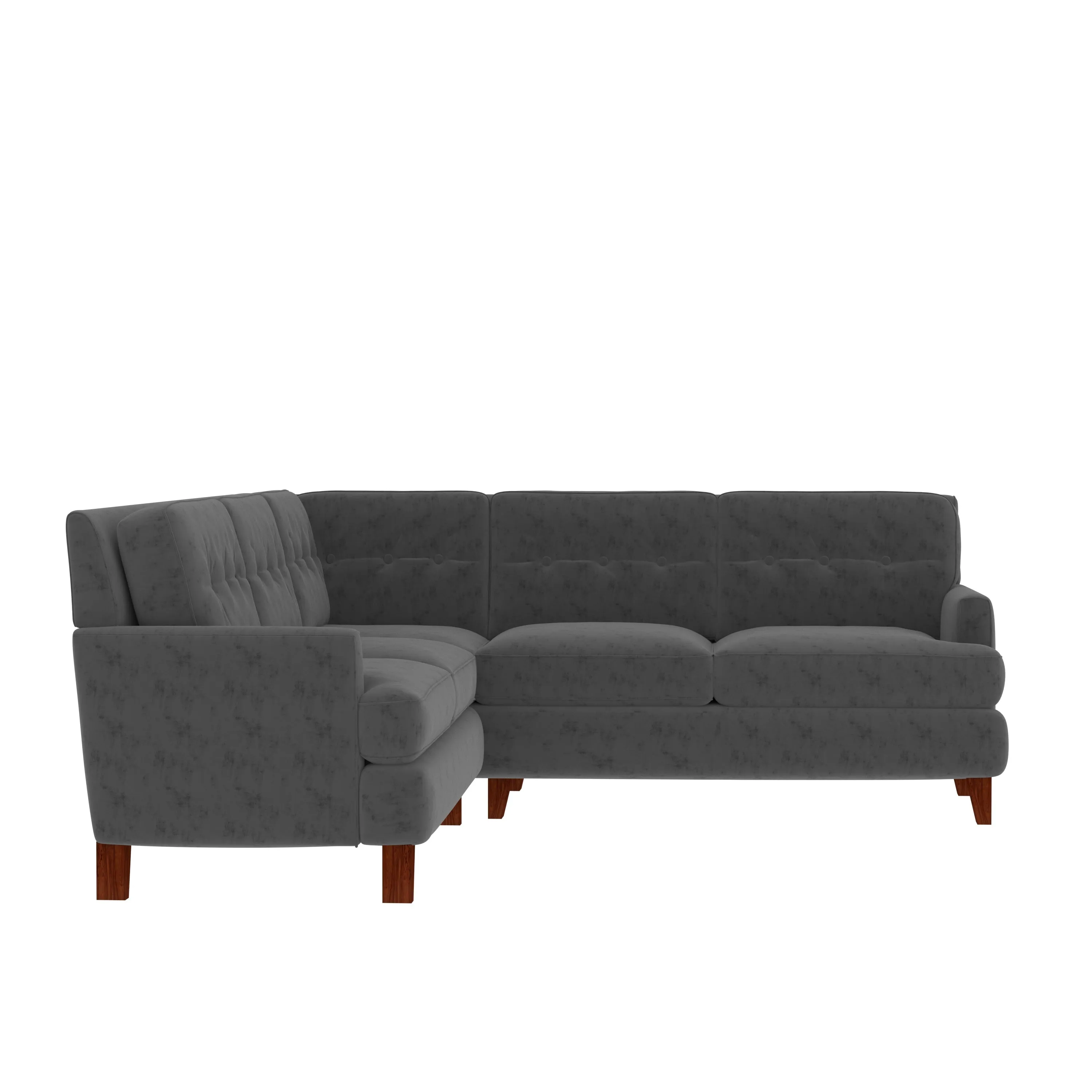 Dark Gray Black Pastel Coloured with Premium Comfort L Shaped 4 Seater Sofa Set for Home