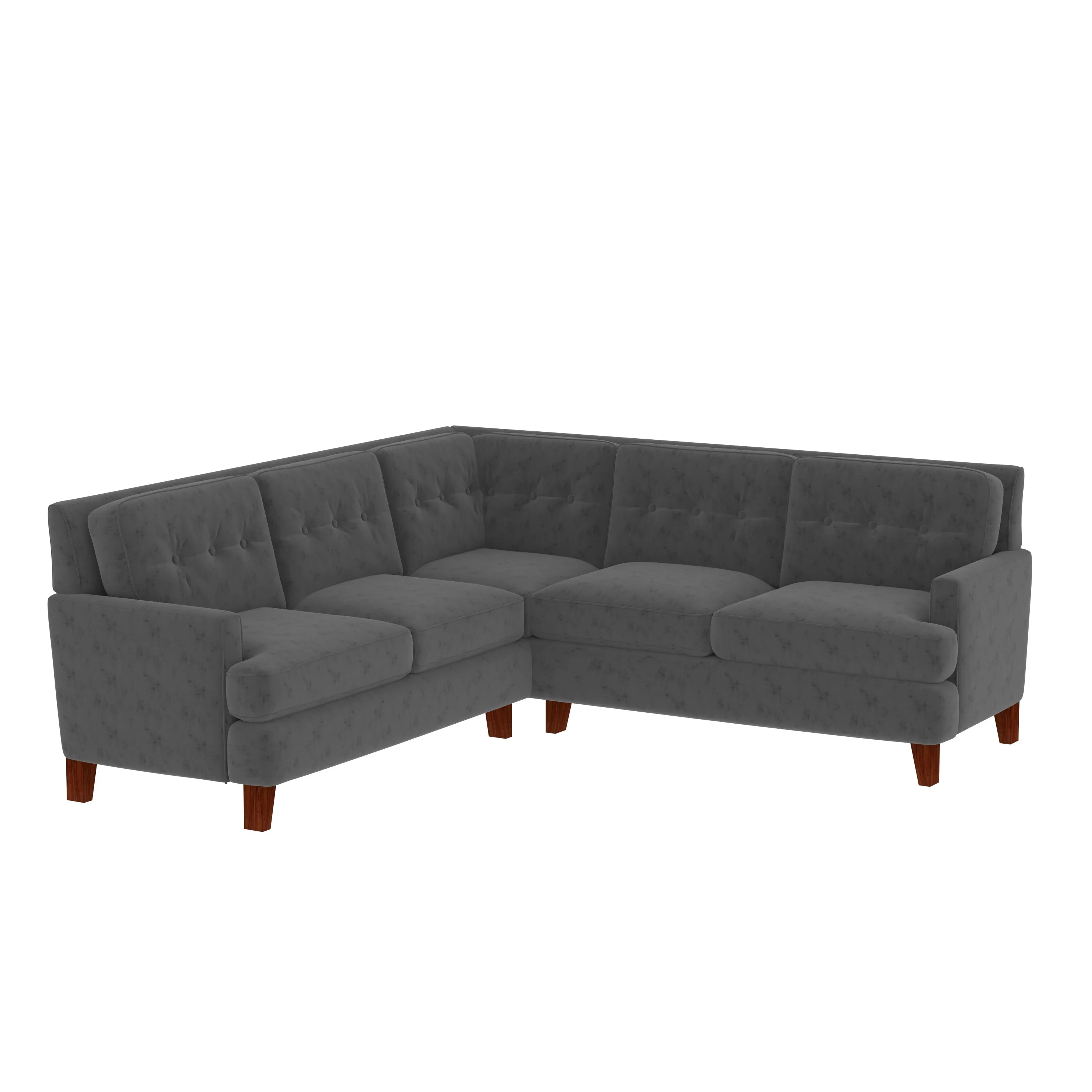 Dark Gray Black Pastel Coloured with Premium Comfort L Shaped 4 Seater Sofa Set for Home