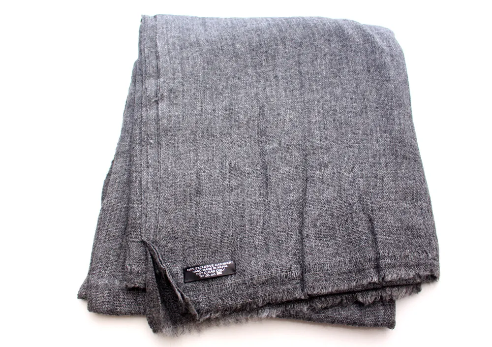 Dark Gray Color 100% Cashmere Blanket