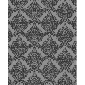 Dark Gray Damask Printed Backdrop