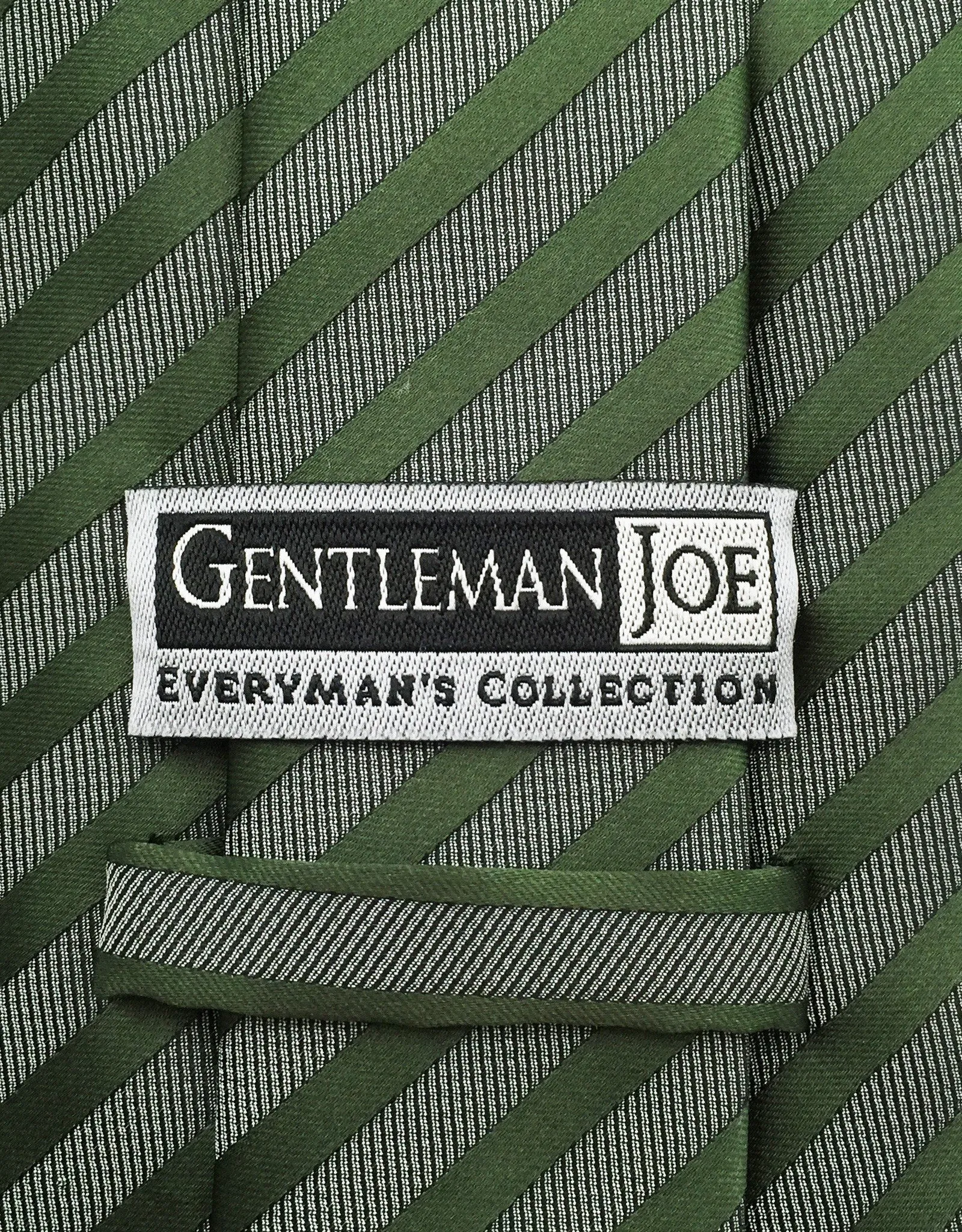 Dark Green & Charcoal Striped Tie