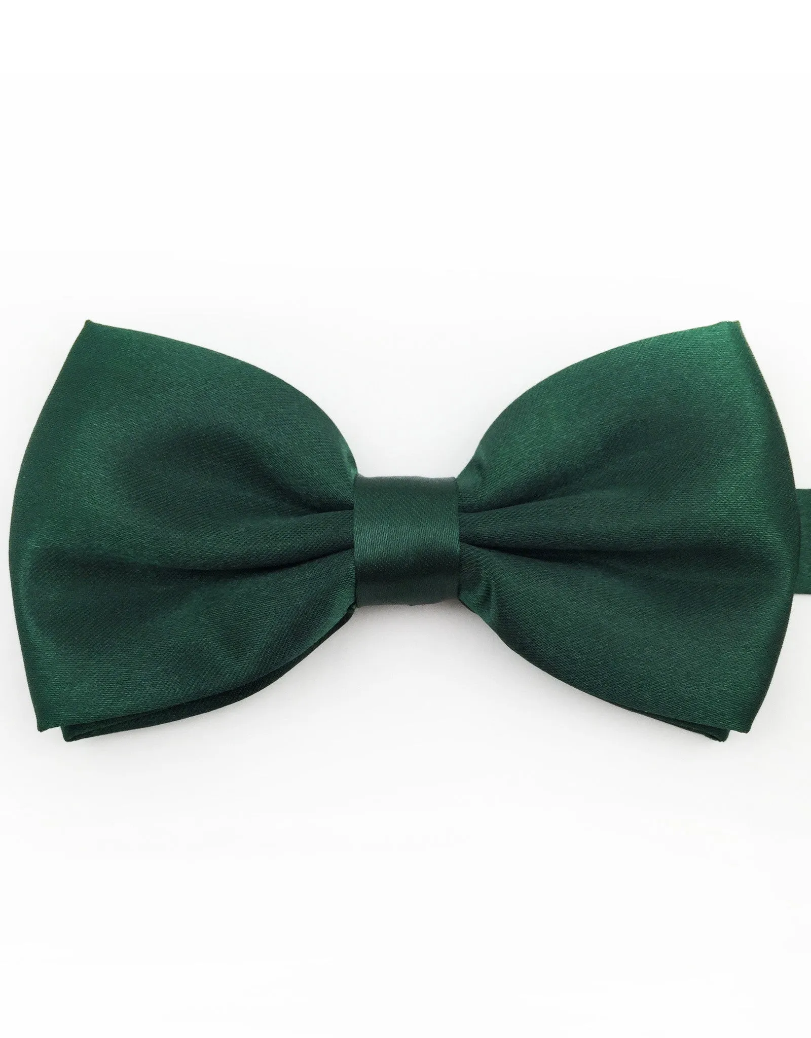 Dark Green Satin Pre-tied Bowtie