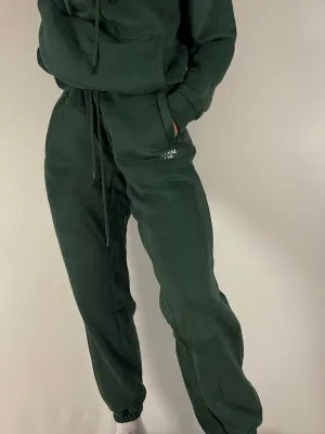 Dark Green Thick Oversized Sweatpants