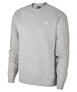 Dark Grey Heather/White - Nike Club crew