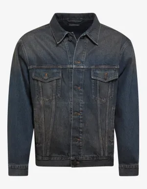 Dark Indigo Rust Denim Jacket