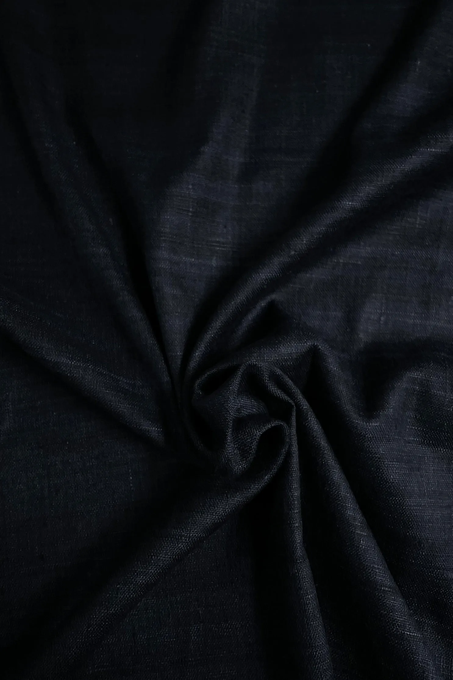 Dark Navy 1-Ply Silk Linen (Matka)