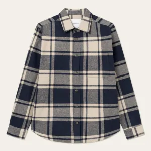 Dark Navy Plaid Jeremy Flannel Shirt