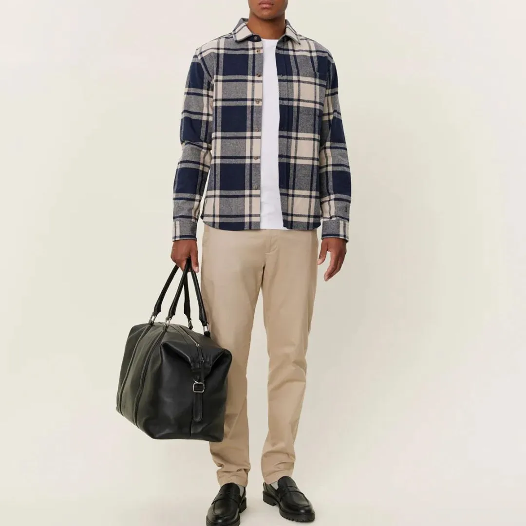 Dark Navy Plaid Jeremy Flannel Shirt