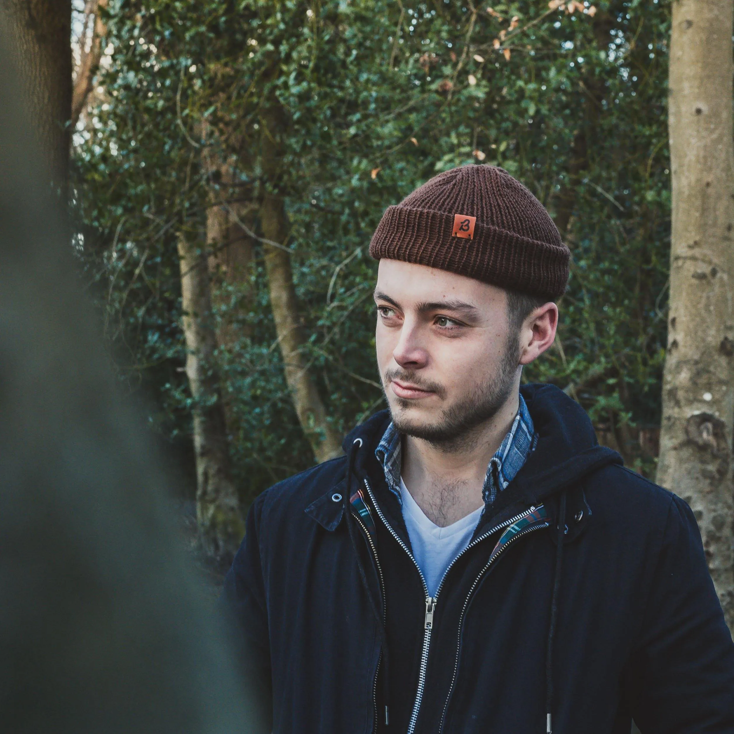 Dark Plum Slack Fit Wooly Hat