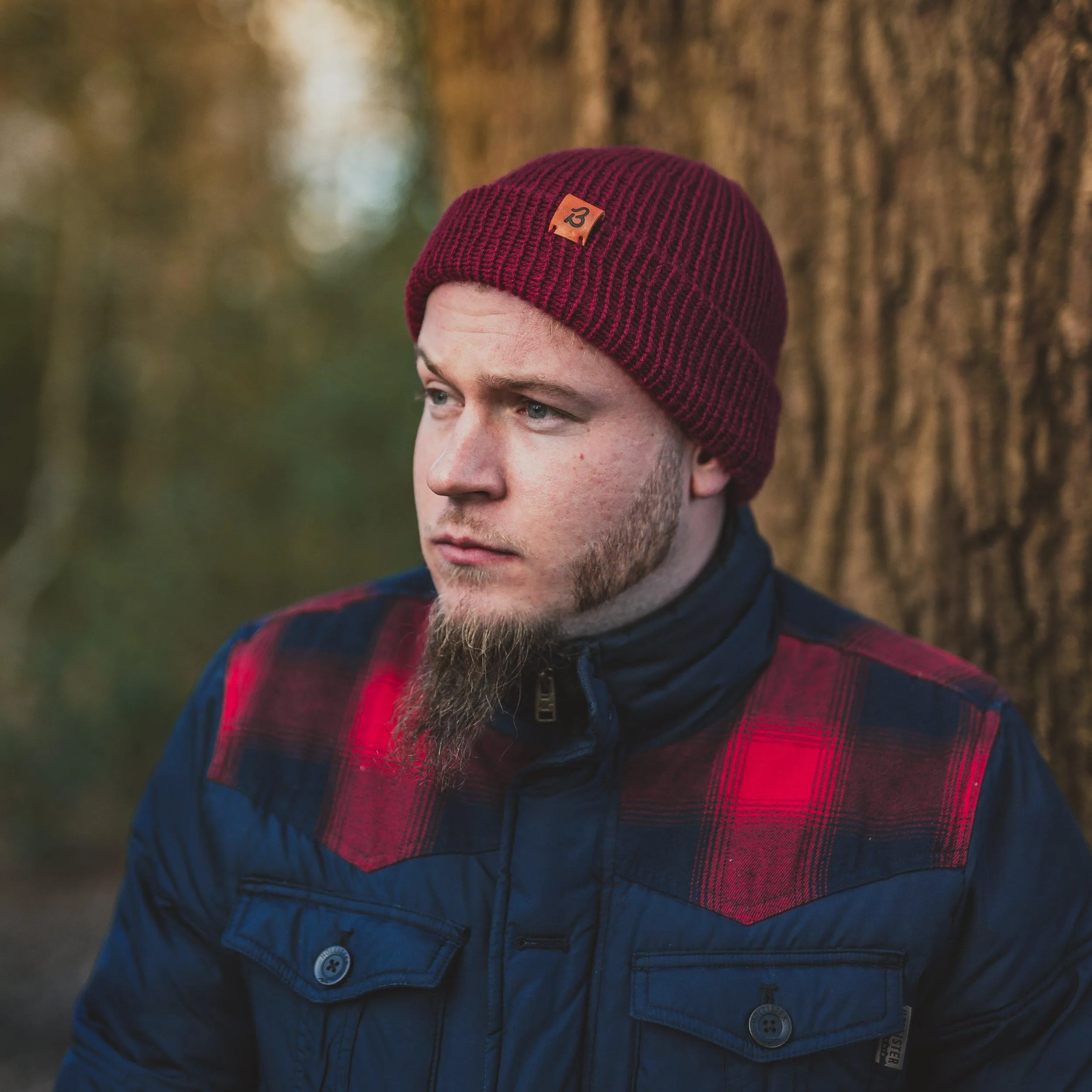 Dark Plum Slack Fit Wooly Hat