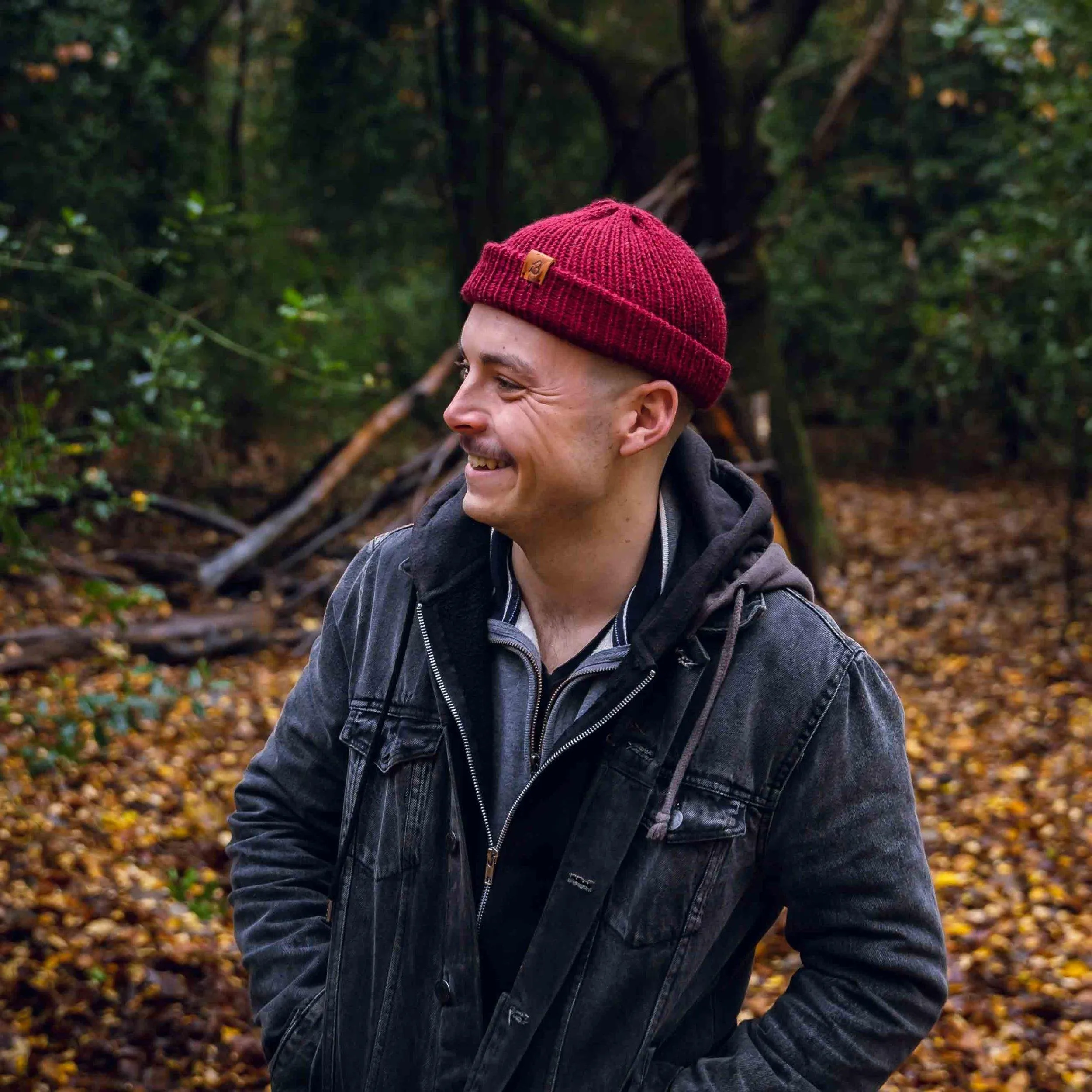 Dark Plum Slack Fit Wooly Hat