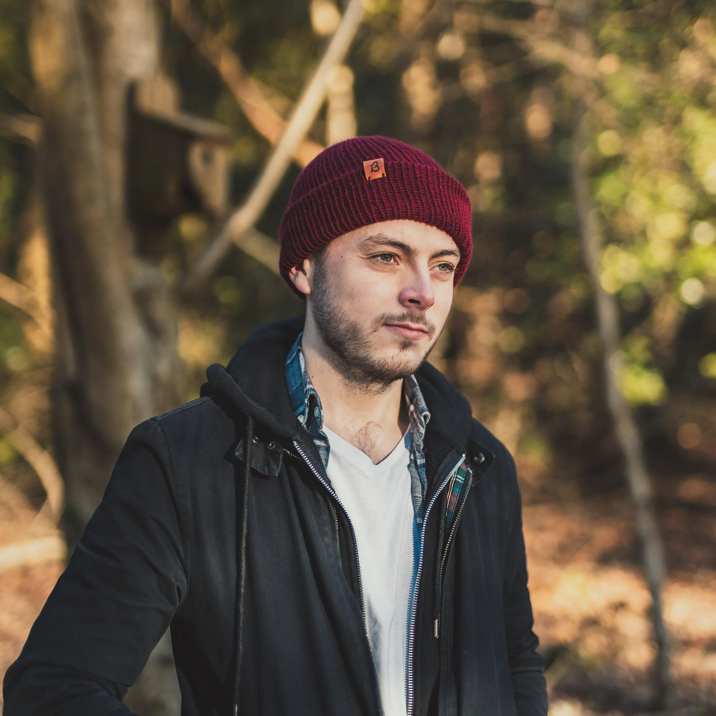 Dark Plum Slack Fit Wooly Hat