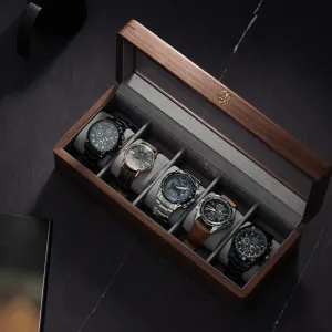 Dark Walnut Watch Display Case