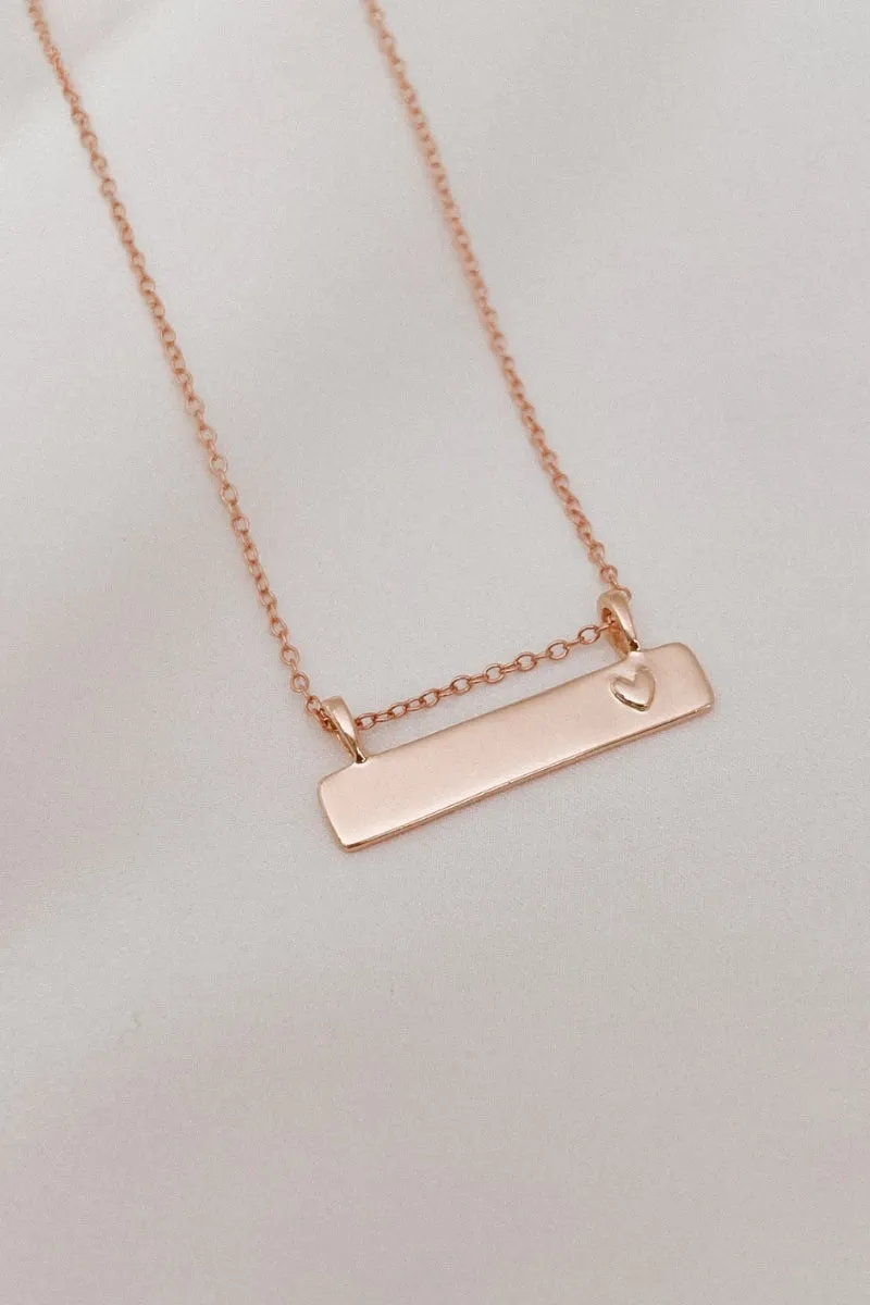 Darling Bar Necklace - Rose Gold