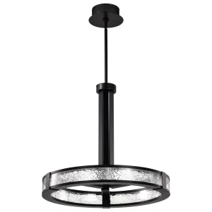 Darrow 24" LED Pendant Light, Matte Black Finish