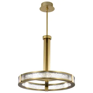 Darrow 24" LED Pendant Light, Vintage Brass Finish