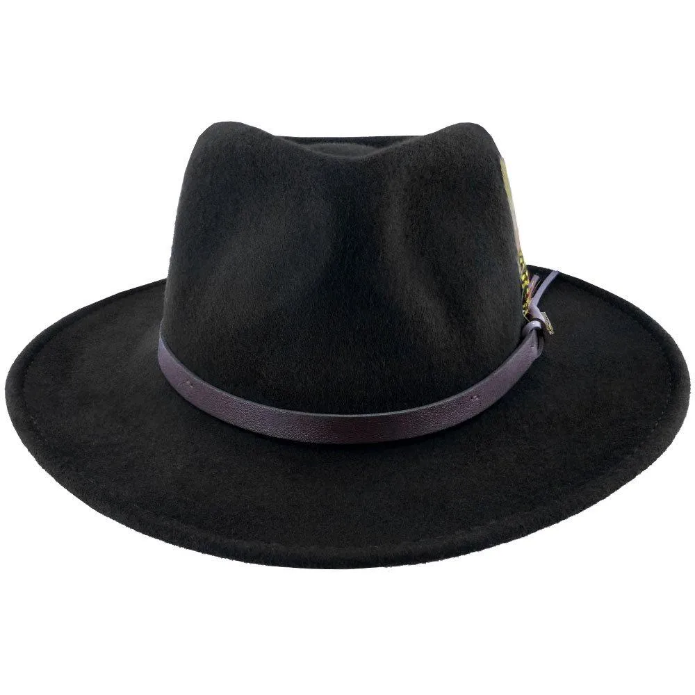 Darwin - Scala DF6 Pecan Crushable Wool Felt Outback Hat