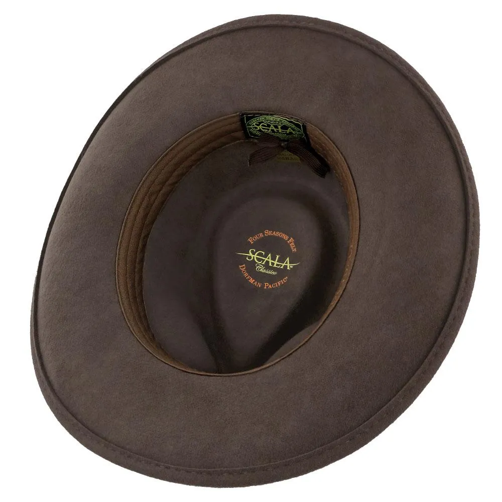 Darwin - Scala DF6 Pecan Crushable Wool Felt Outback Hat