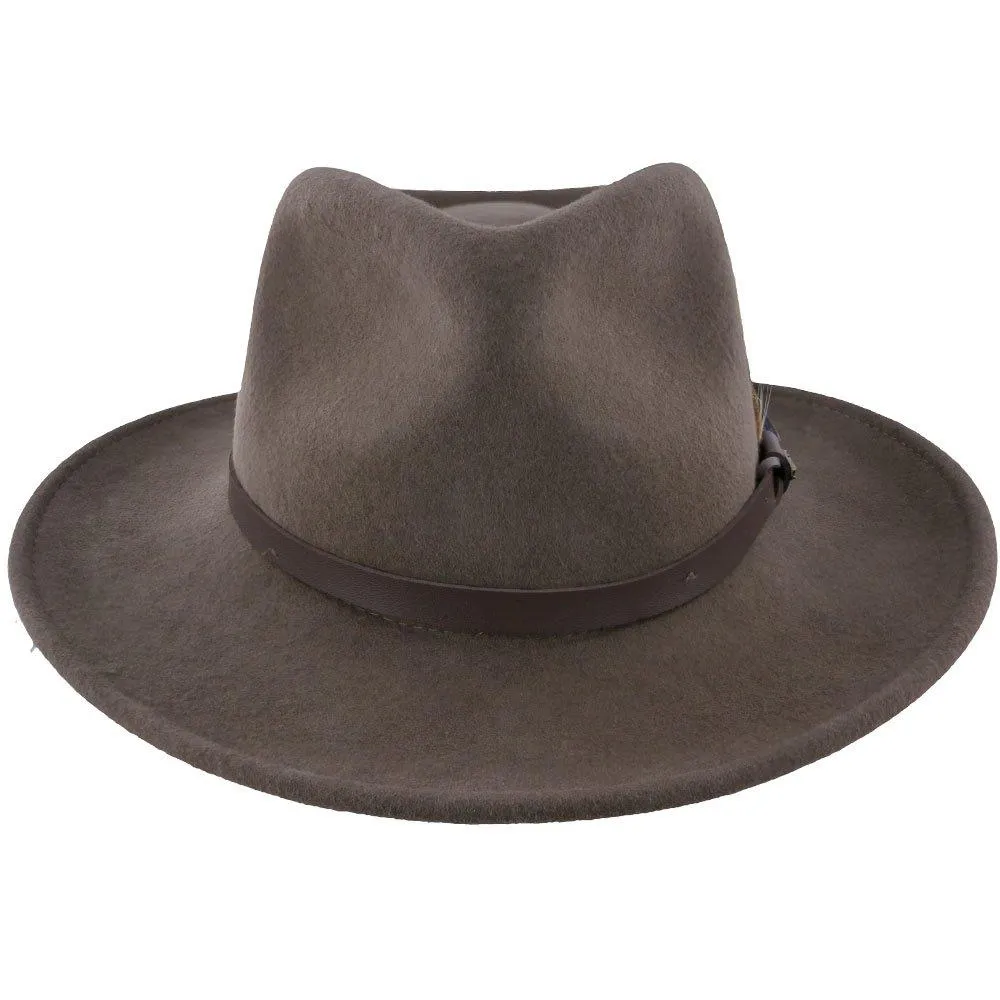 Darwin - Scala DF6 Pecan Crushable Wool Felt Outback Hat