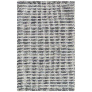 Dash & Albert Homer Blue Loom Knotted Wool/Viscose Rug