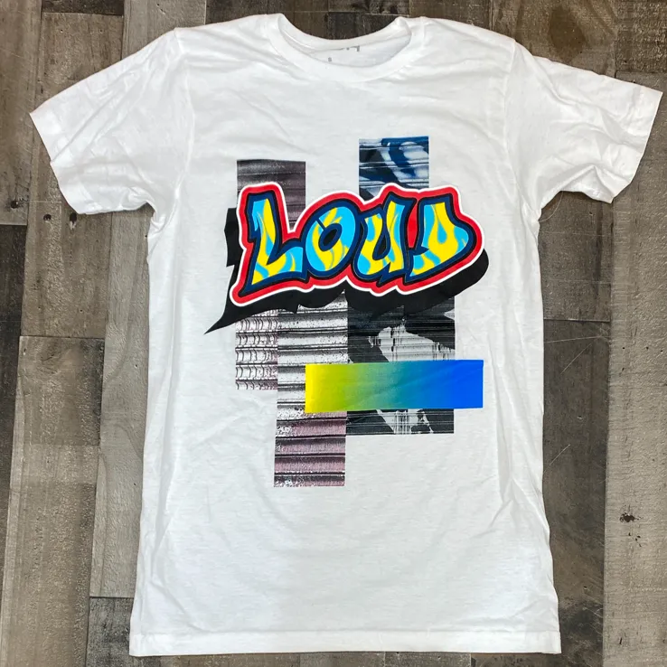 Dash- loud ss tee (white)