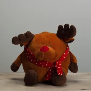 Dasher the 10 inch Round Reindeer Xmas Stuffed Animal