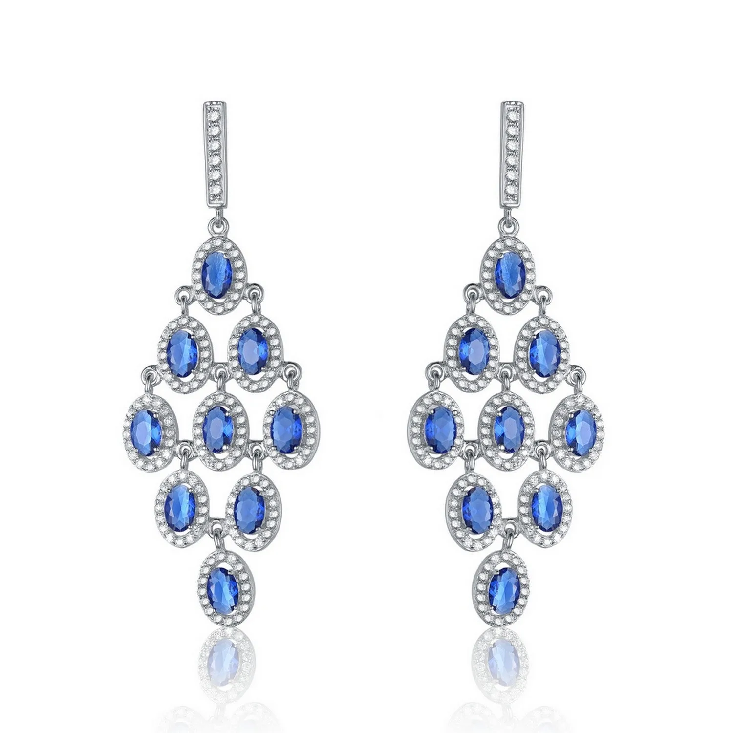 Dauphine Royal Blue Chandelier Earrings