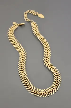 David Aubrey Fishbone Chain Necklace