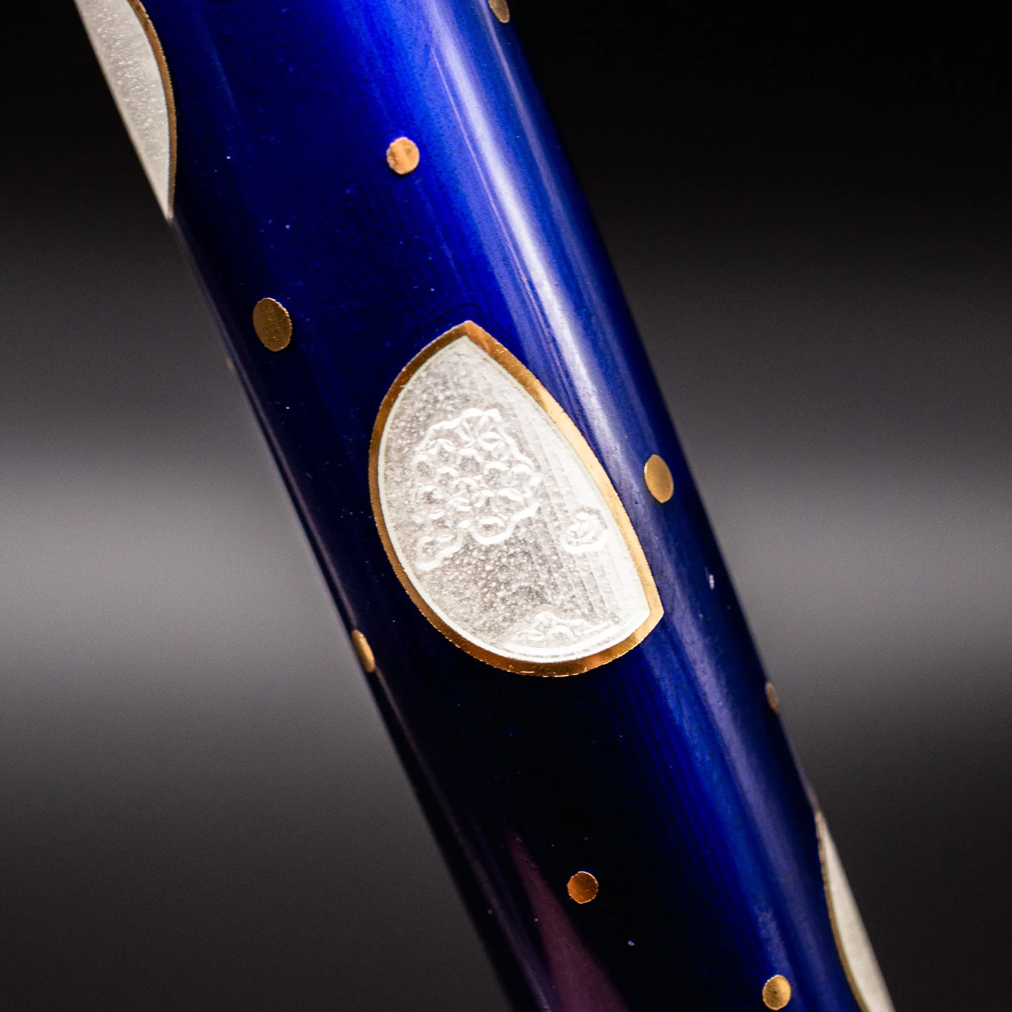 David Oscarson Celestial Fountain Pen - Blazing Saffron & Blue